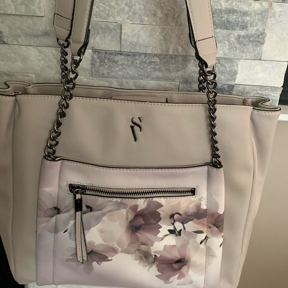 Vera Wang Taupe Floral Large